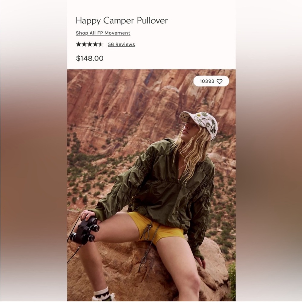 Free people MVMT “happy camper” jacket